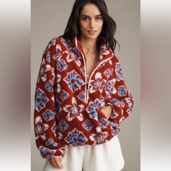 The Anthropologie x Upside Harlow Quarter Zip Fleece Jacket. - Picture 8 of 8